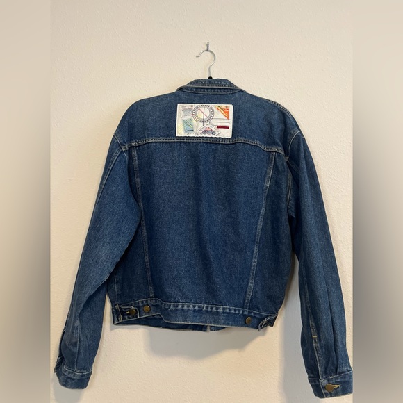 Vintage Y2K Postcard Patch Denim Jacket - Picture 4 of 16
